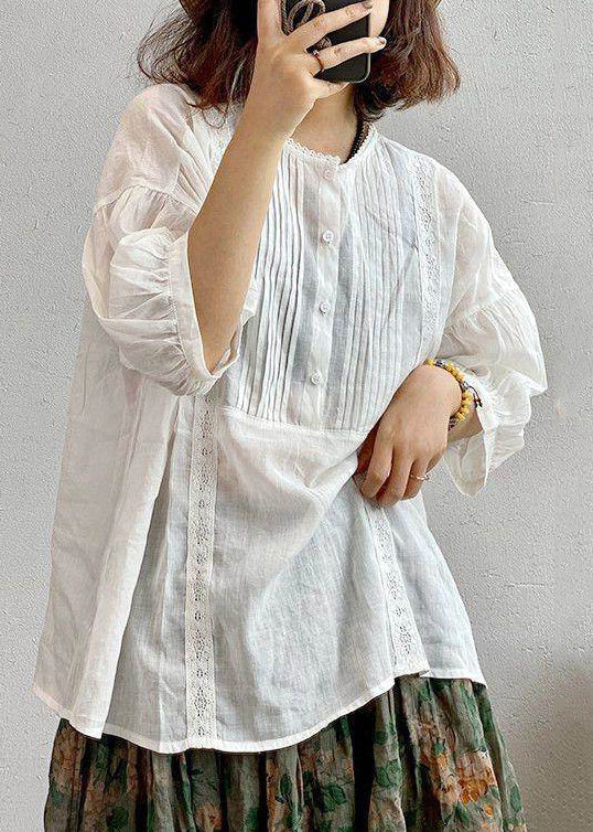 Dames Oversized Shirt Gerimpeld Zomerstijl 1