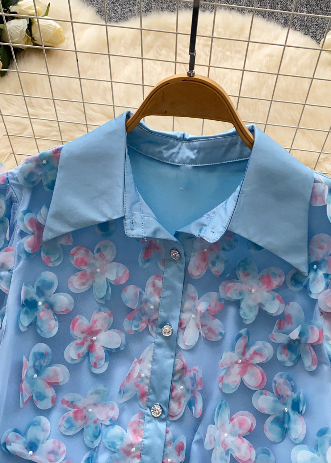 Dames Oversized Shirt Met Bloemenprint Zomerstijl 1