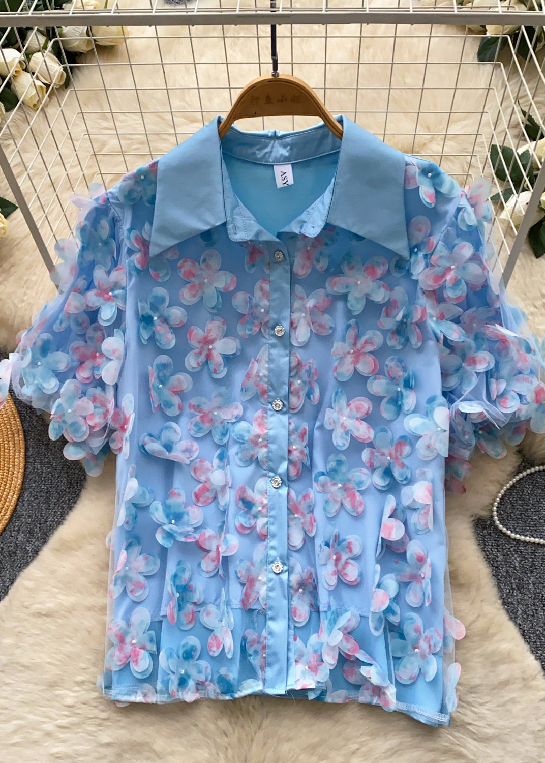 Dames Oversized Shirt Met Bloemenprint Zomerstijl 4