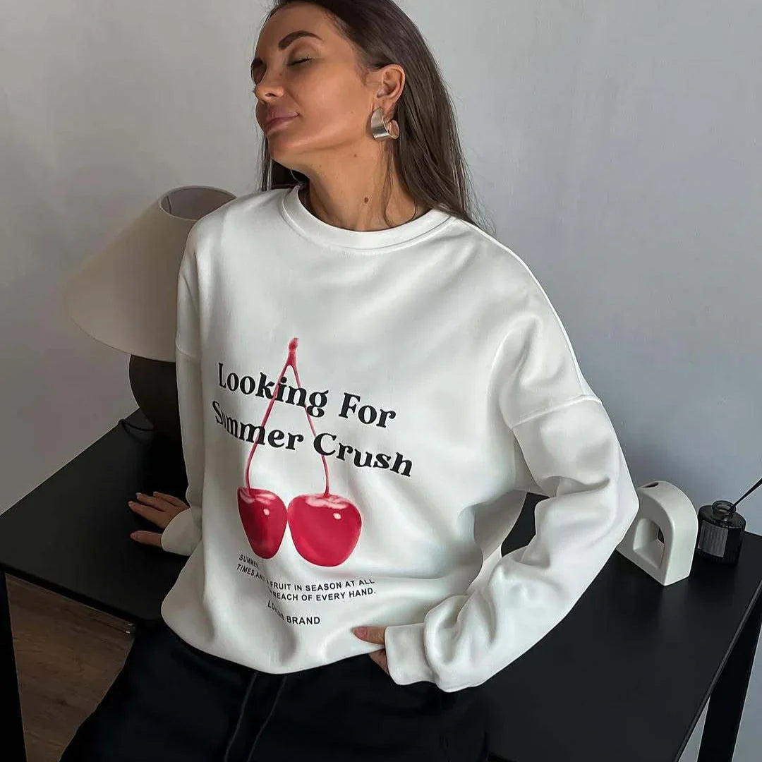 Dames Oversized Sweatshirt Met Grafische Print 2