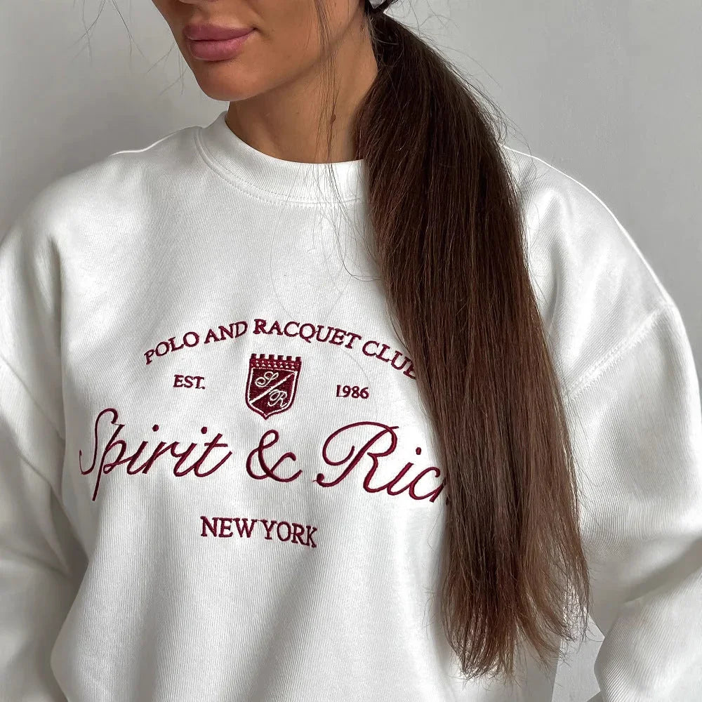 Dames Oversized Sweatshirt Ronde Hals 3