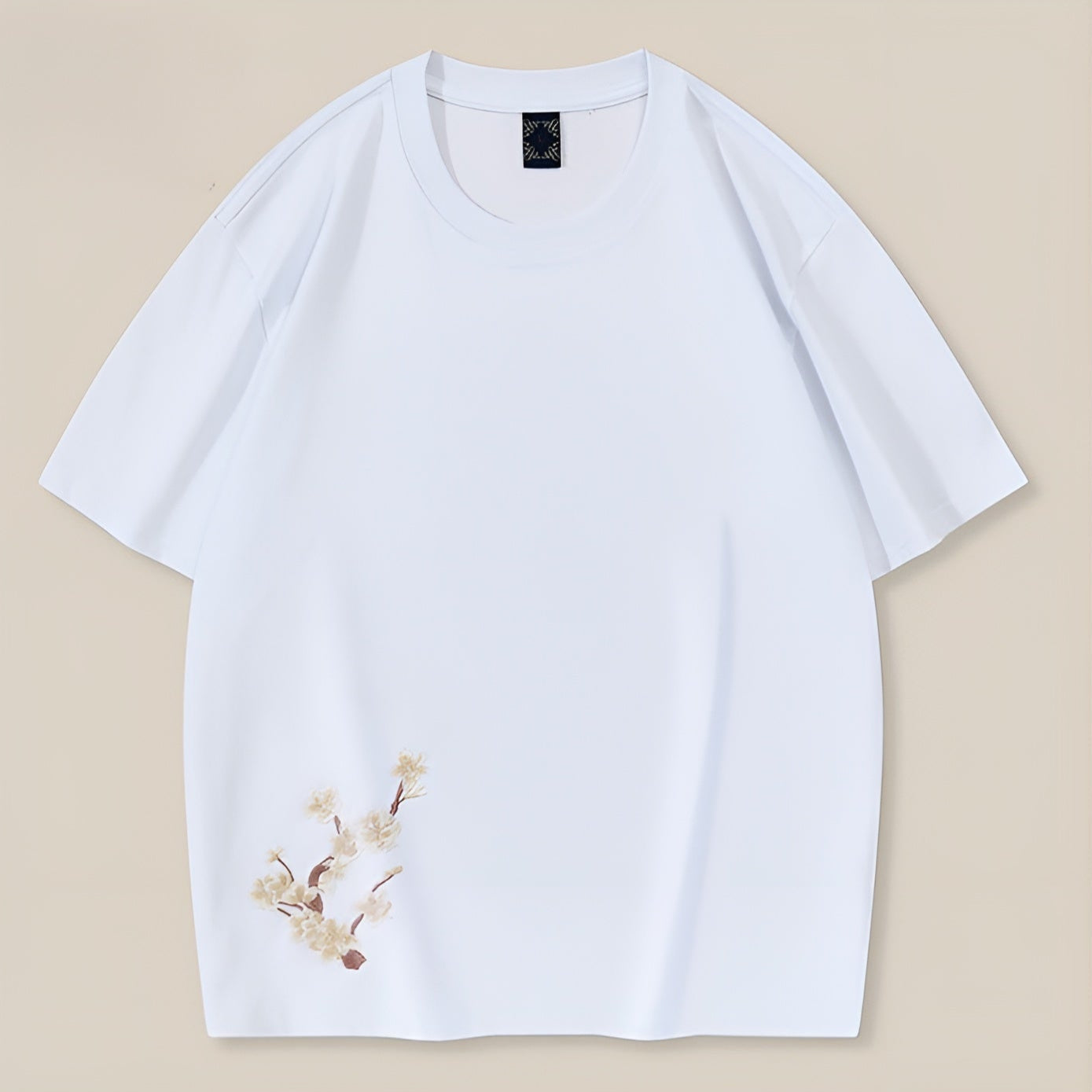 Dames Oversized T-shirt met Sakura Borduurwerk Casual 1