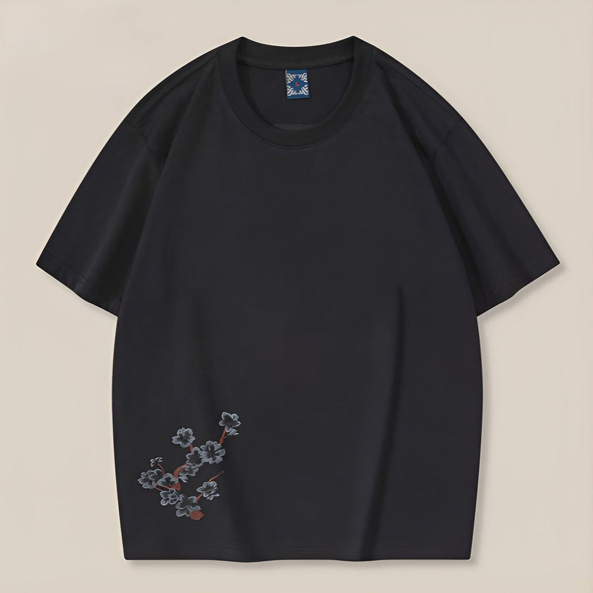 Dames Oversized T-shirt met Sakura Borduurwerk Casual 3