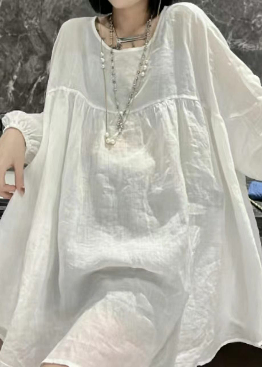 Dames Oversized T Shirt Met O-hals En Veterdetail 1