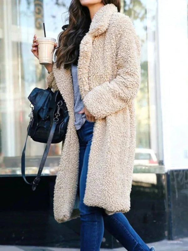 Dames Oversized Teddyjas met Reverskraag 0