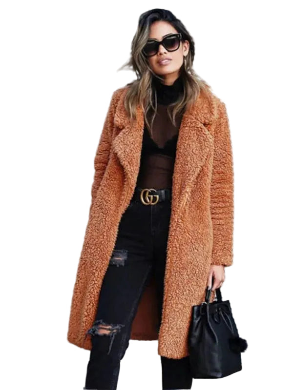 Dames Oversized Teddyjas met Reverskraag 1