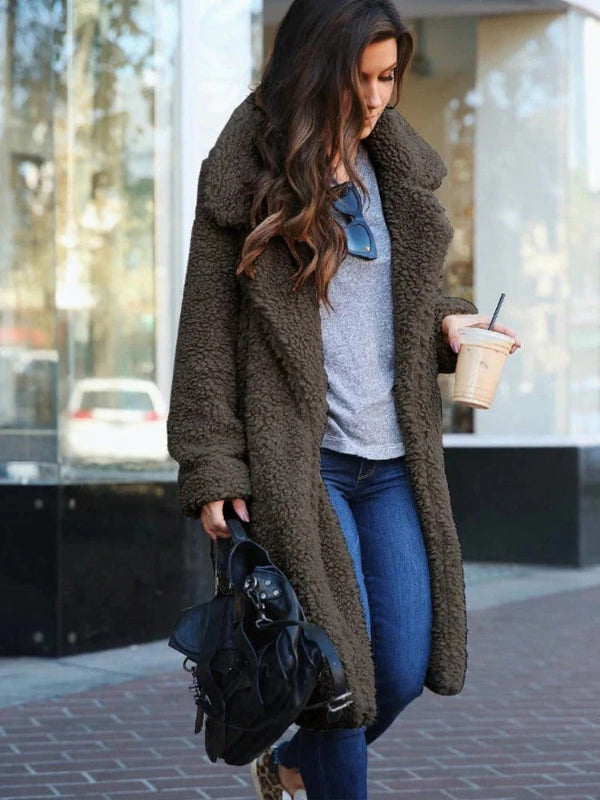Dames Oversized Teddyjas met Reverskraag 4