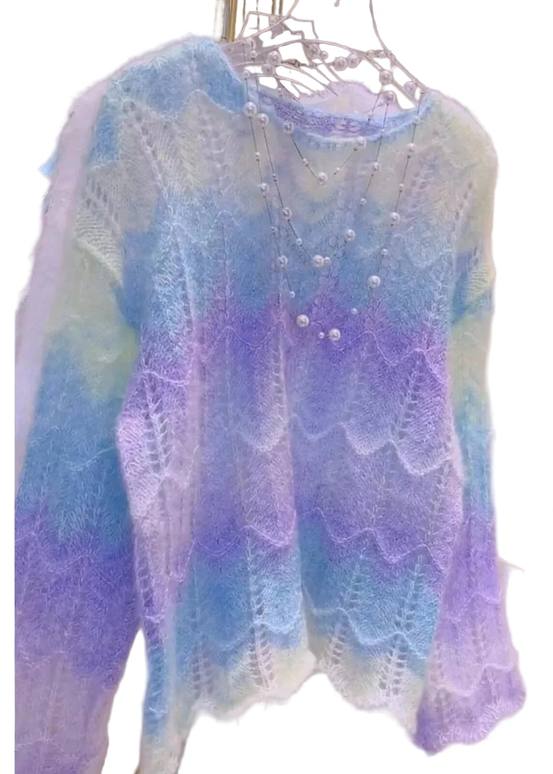 Dames Oversized Trui Bohemien Stijl Opengewerkt Patroon 2