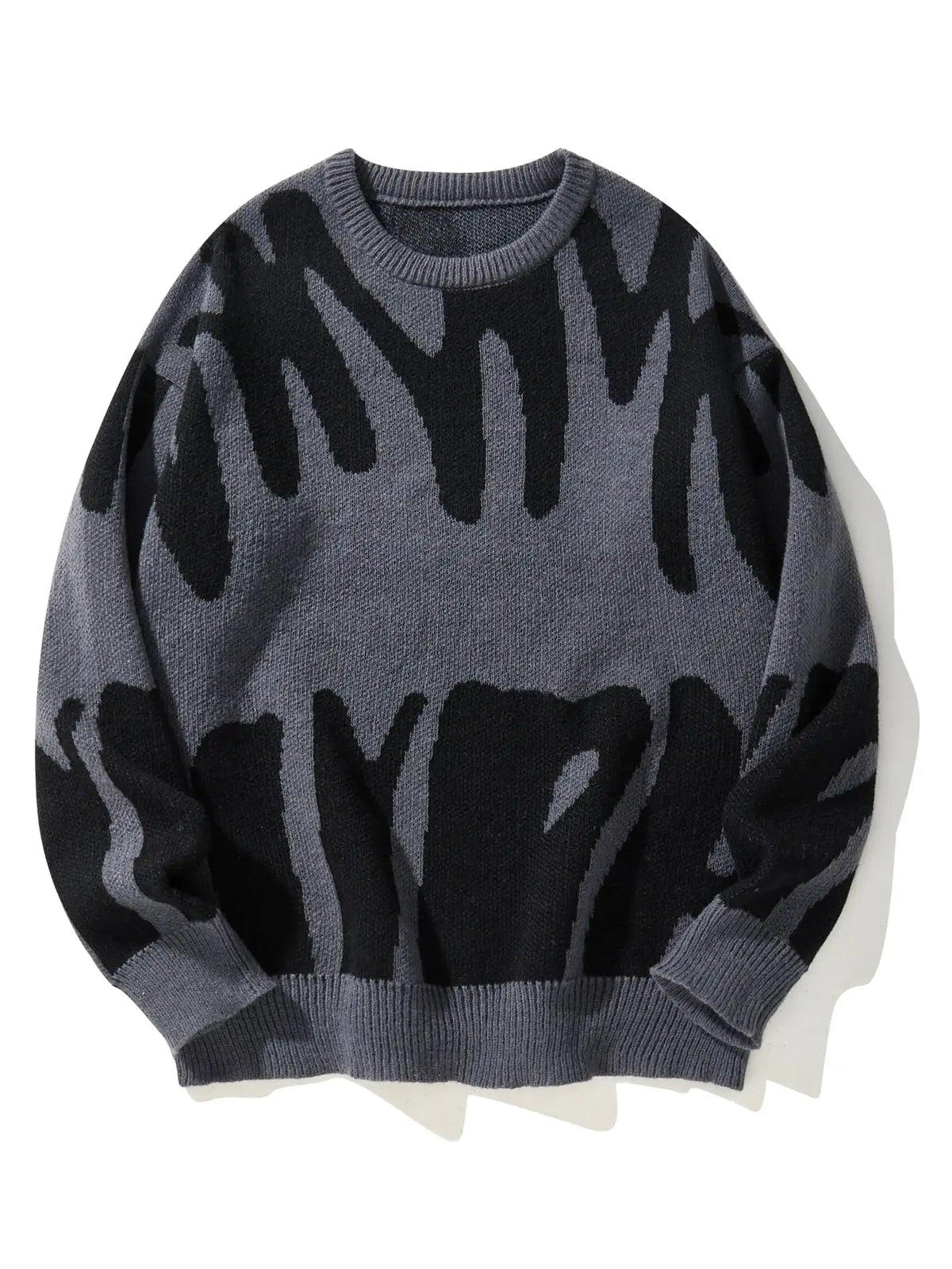 Dames Oversized Trui Met Abstract Patroon Casual Stylish 2