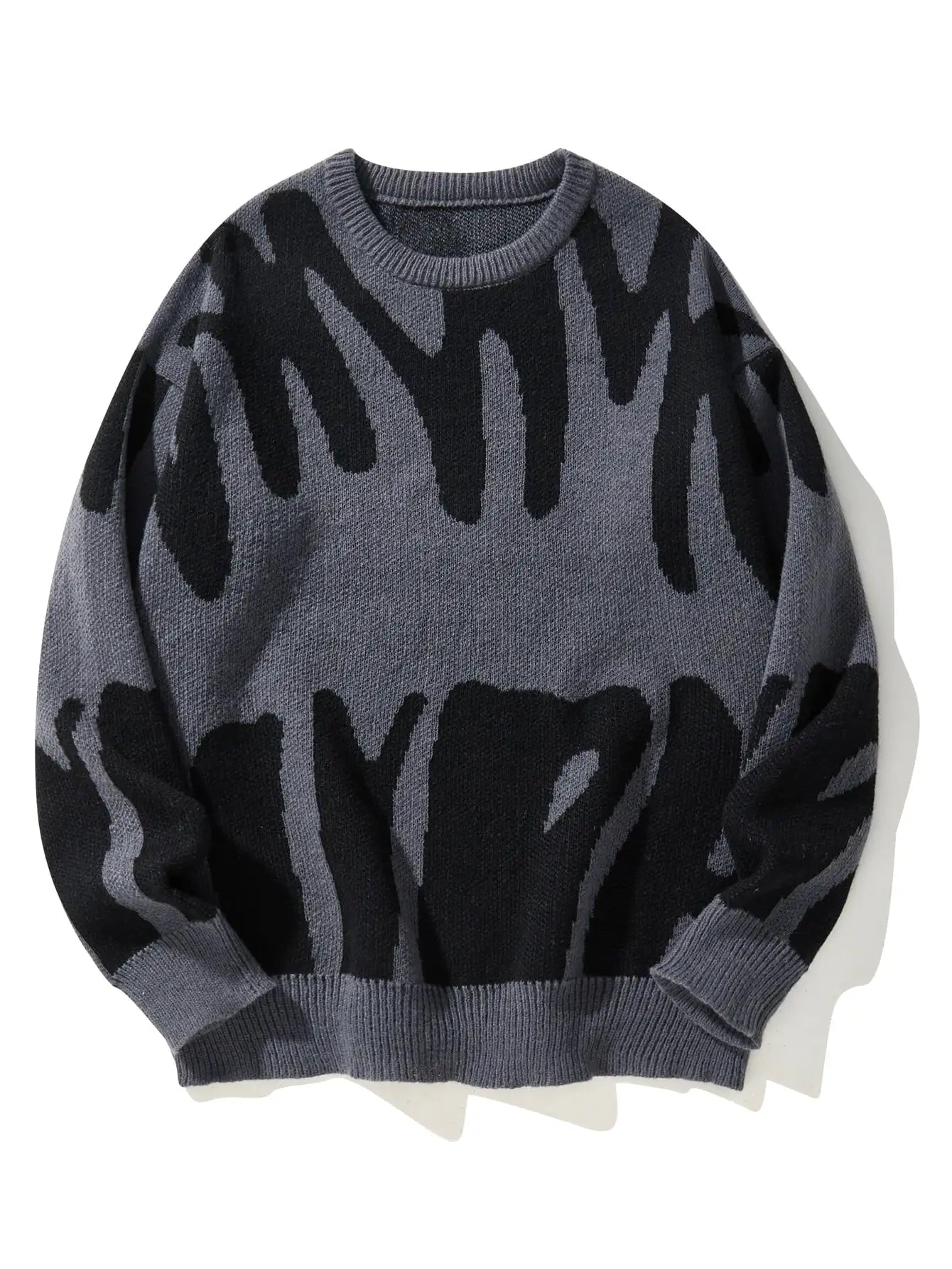 Dames Oversized Trui Met Abstract Patroon Casual Stylish 2