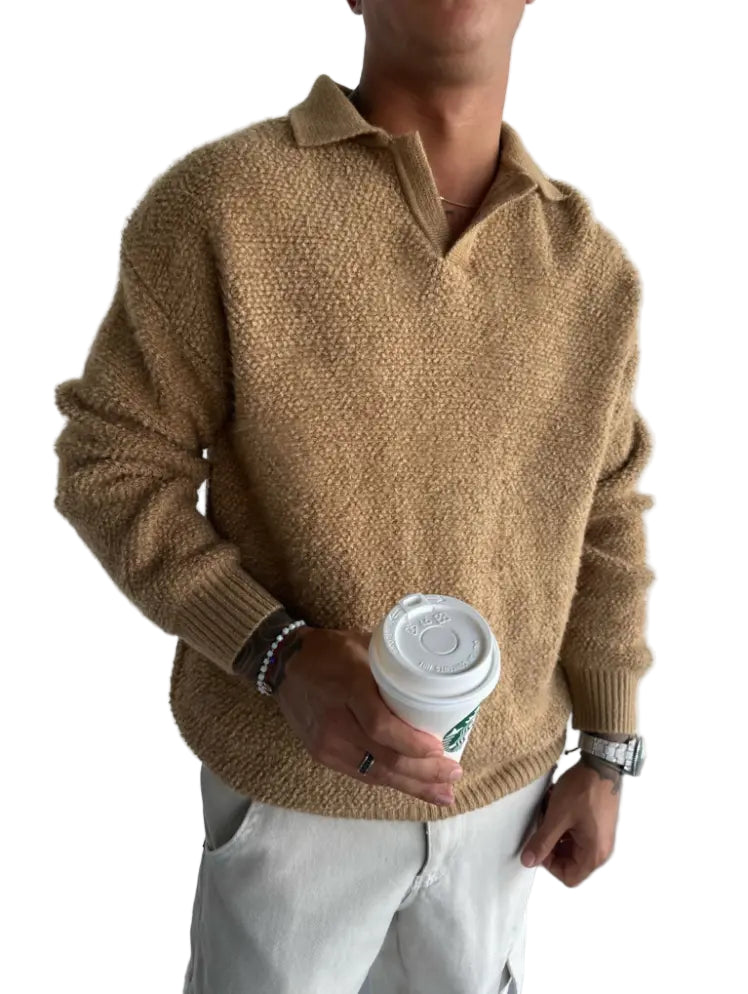 Dames Oversized Trui Met Gebreide Kraag Voor Casual En Chic Looks 0