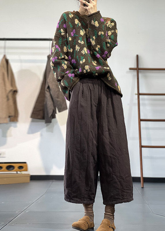 Dames Oversized Trui Met O-hals Jacquard Stijl 2