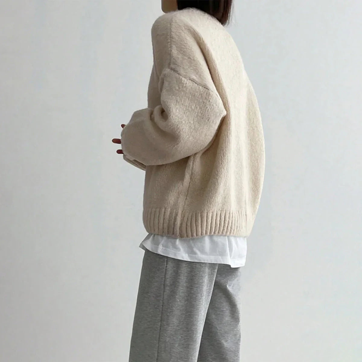 Dames Oversized Trui Ronde Hals Gebreid 3