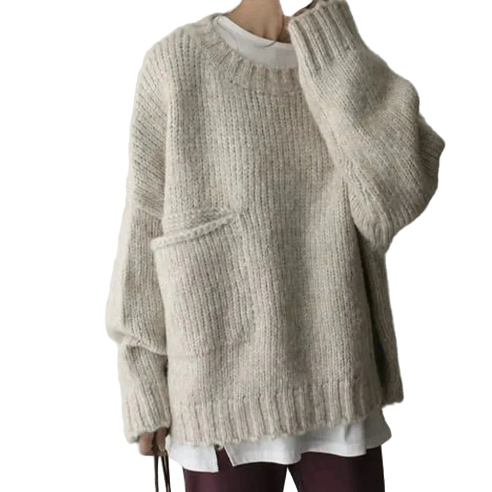Dames Oversized Trui met Voorzak 0