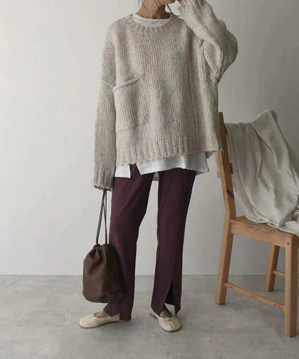 Dames Oversized Trui met Voorzak 1