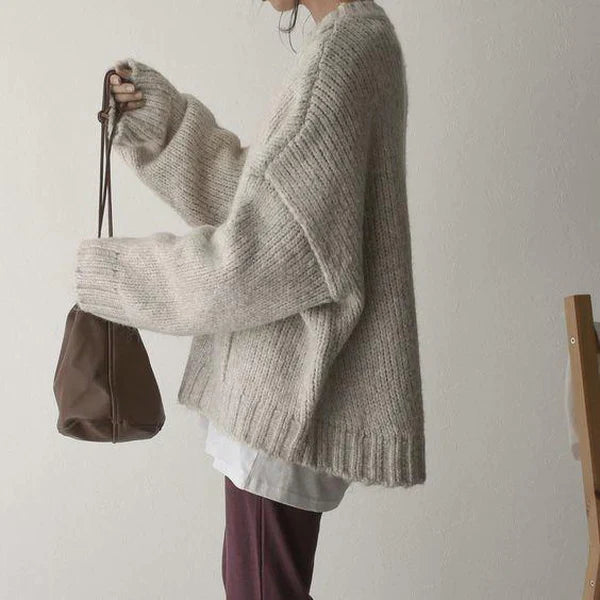 Dames Oversized Trui met Voorzak 2