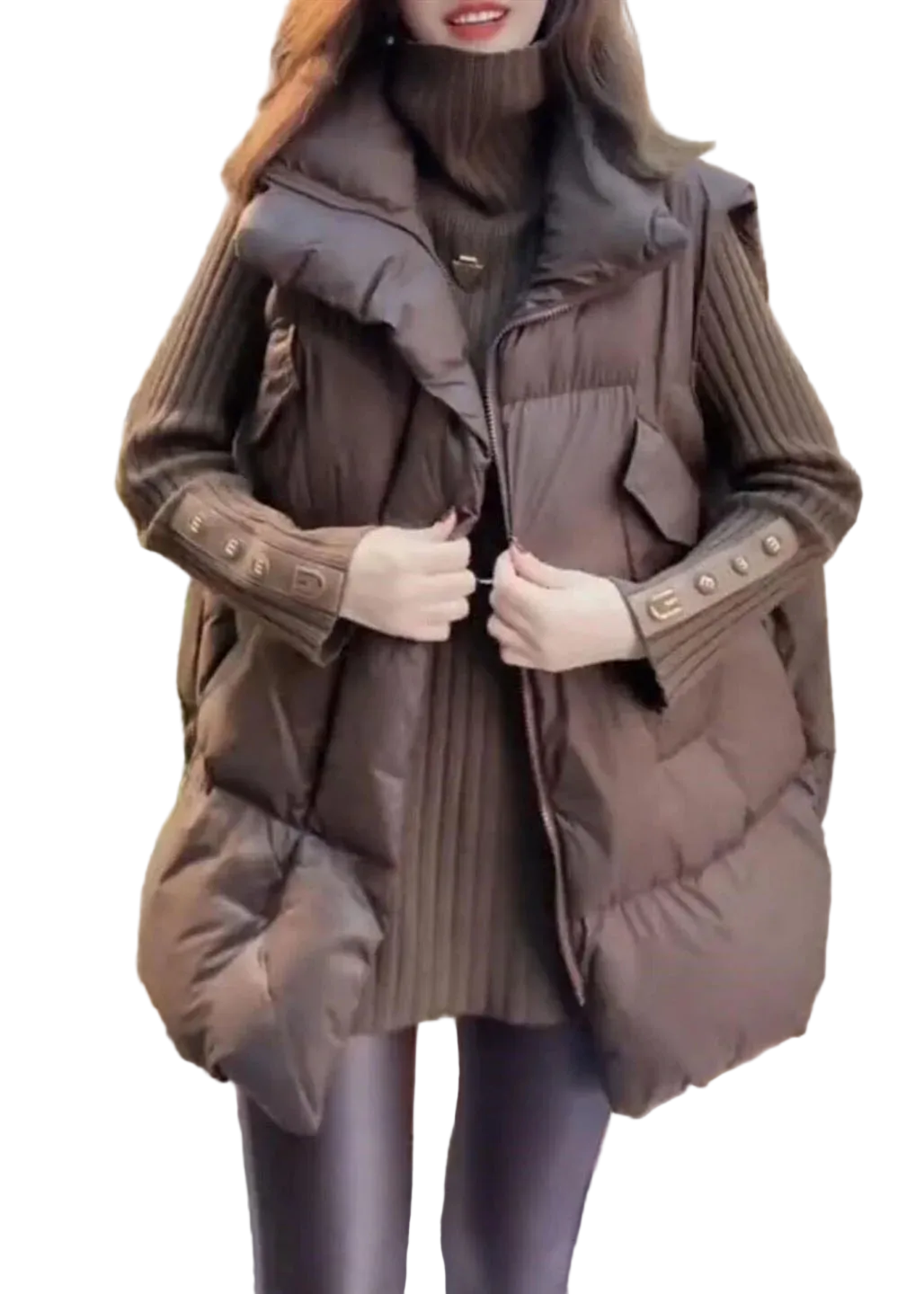 Dames Oversized Wintervest Met Voering