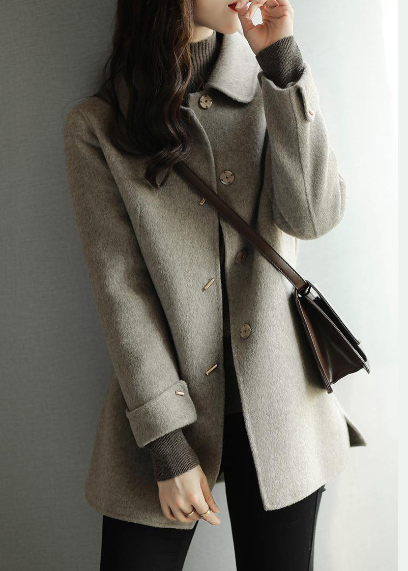 Dames Oversized Wollen Jas met Knopen 3