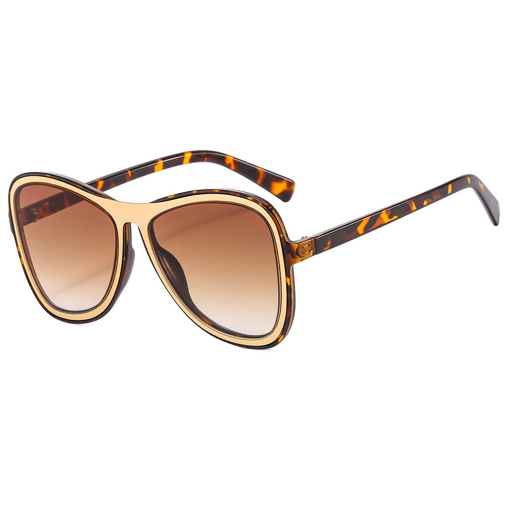 Dames Oversized Zonnebril Modern Schildpad Design 0
