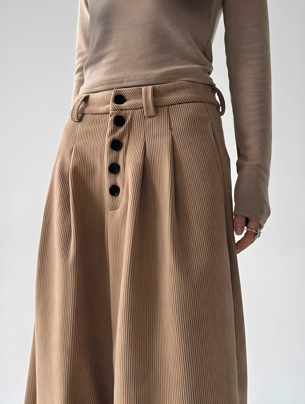 Dames Palazzo Broek met Hoge Taille en Plooien 4