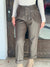 Dames Pantalon Geplooid Vegan Leer Casual Pasvorm 1