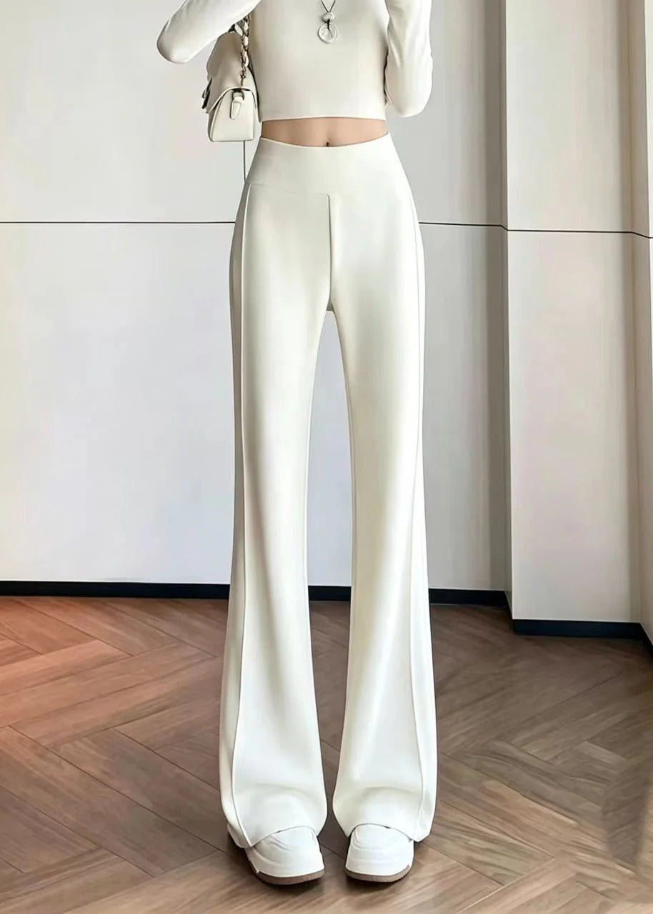 Dames Pantalon Wijde Pijpen Hoge Taille Casual Herfststijl 1
