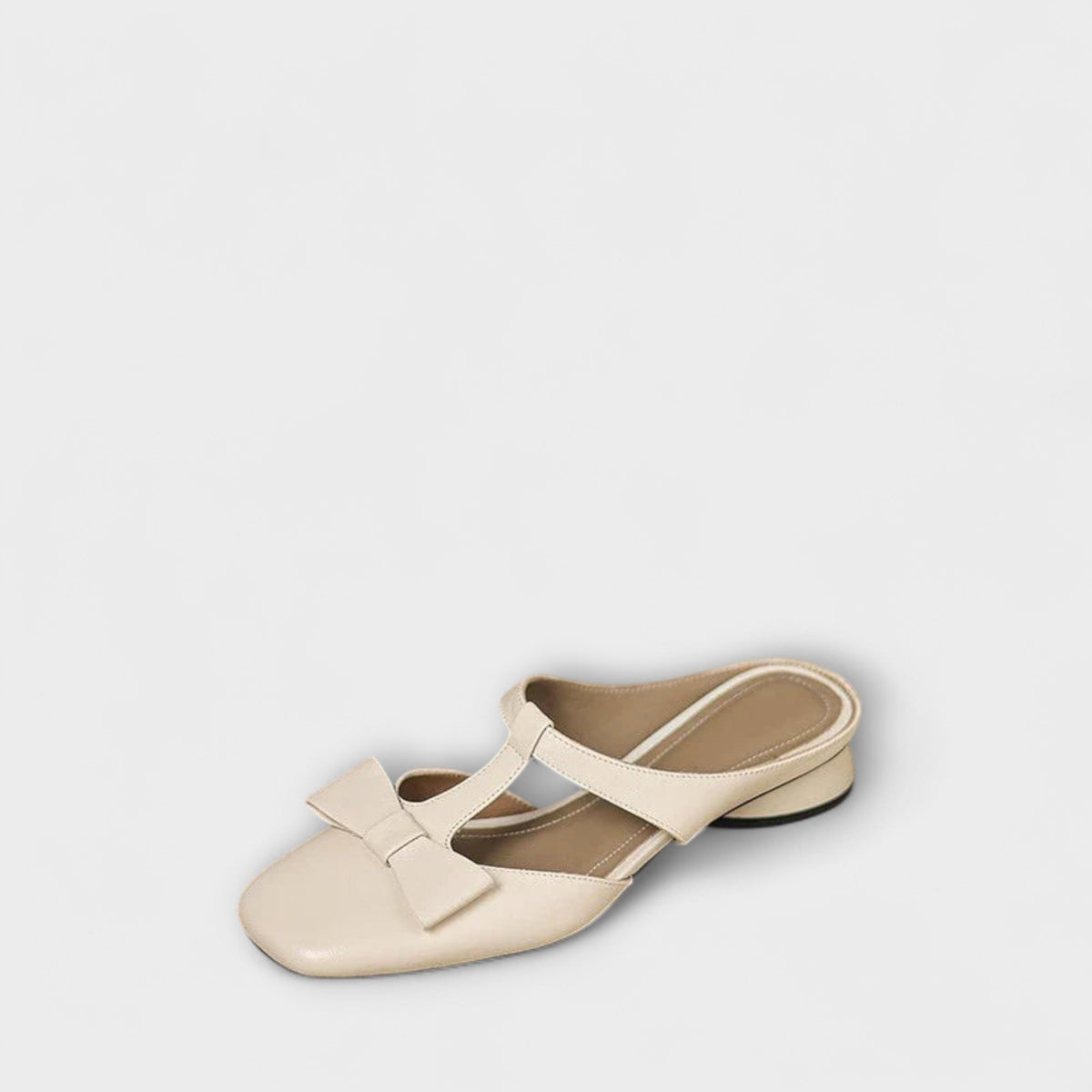 Dames Pantoffels Met Vierkante Neus En Strikdetail Sloffen 2