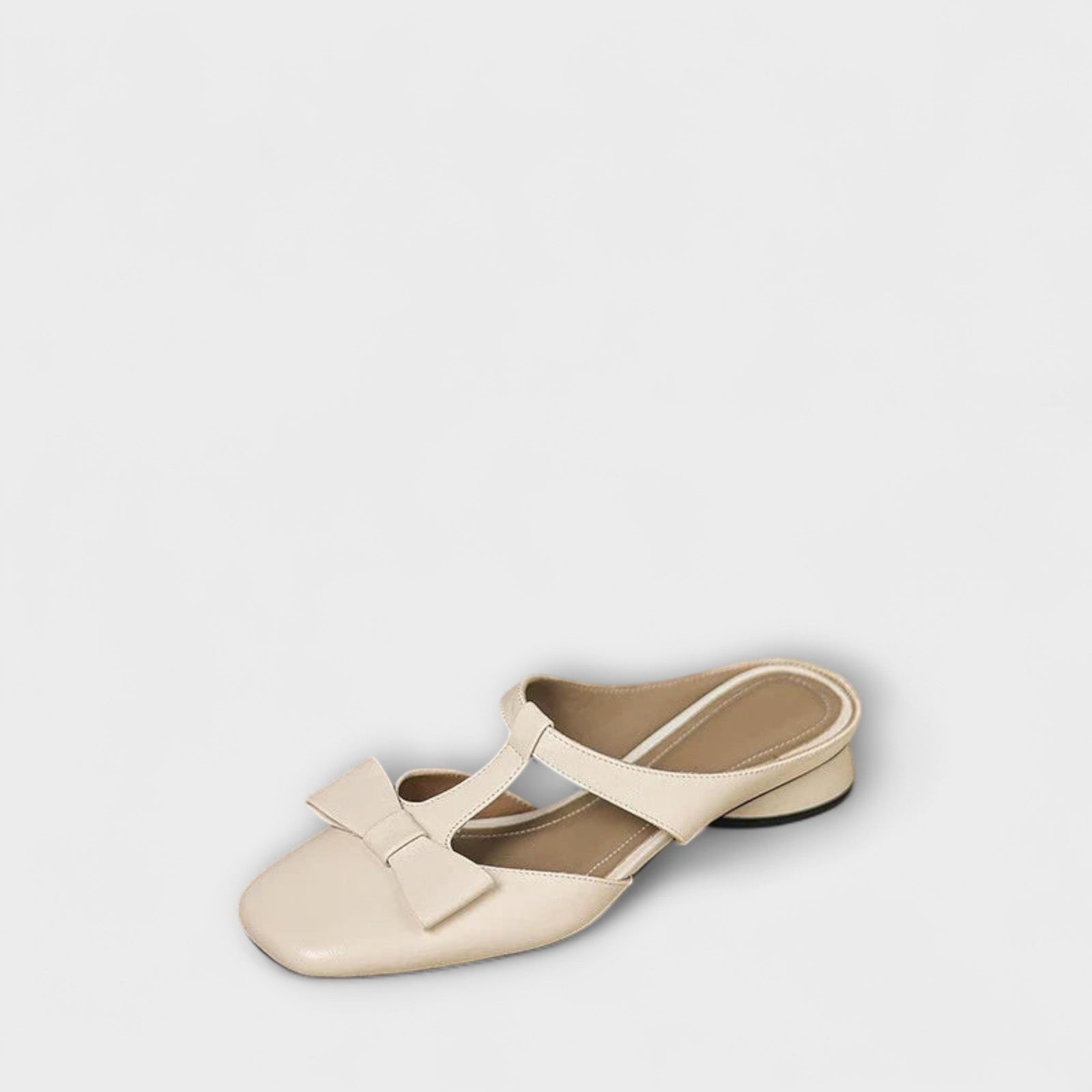 Dames Pantoffels Met Vierkante Neus En Strikdetail Sloffen 2