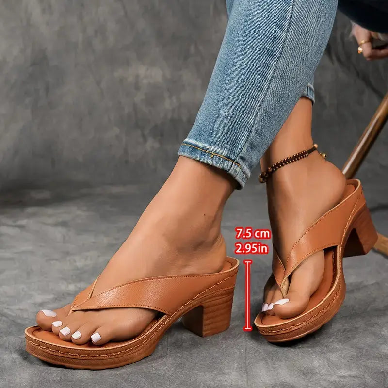 Dames Pantoffels met Hak Comfortabel 6
