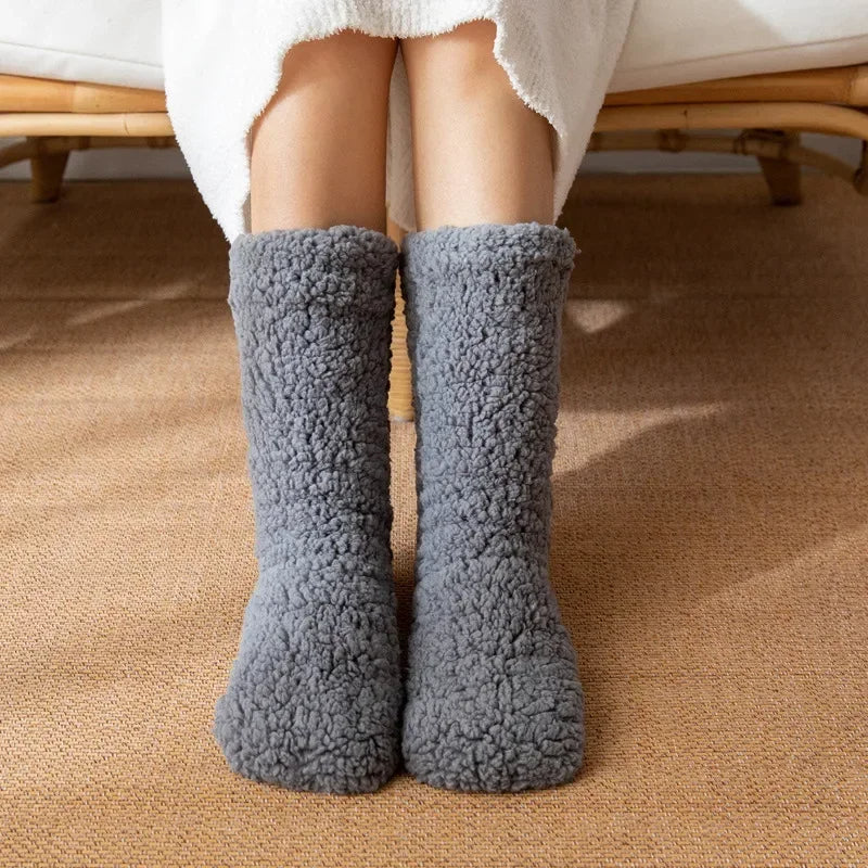 Dames Pantoffelsokken Pluche Relaxed Fit 4