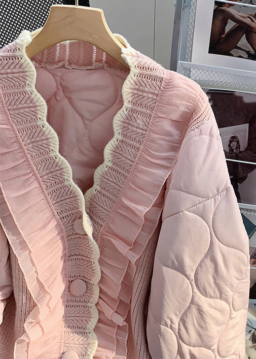 Dames Parka Gebreid Met Ruches 2