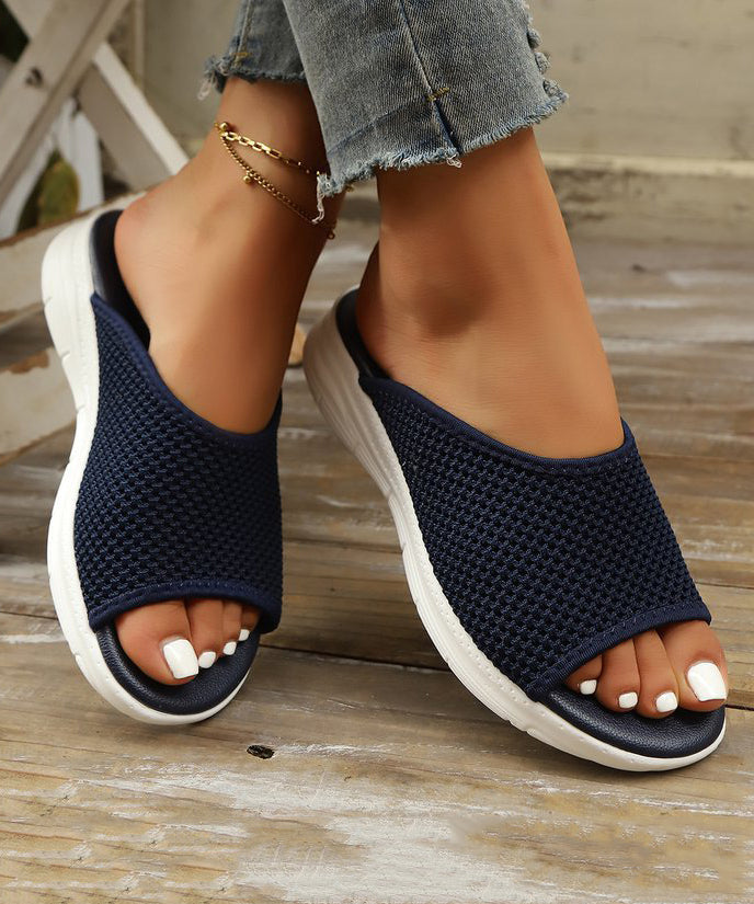 Dames Peep-Toe Slipsandalen Mesh 2