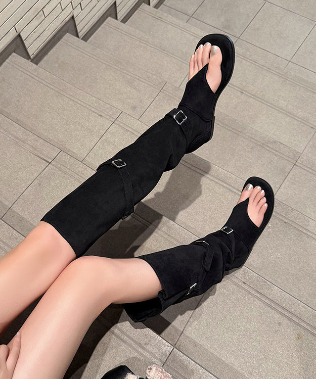 Dames Peeptoe Laarzen Wedge Stijlvol 1