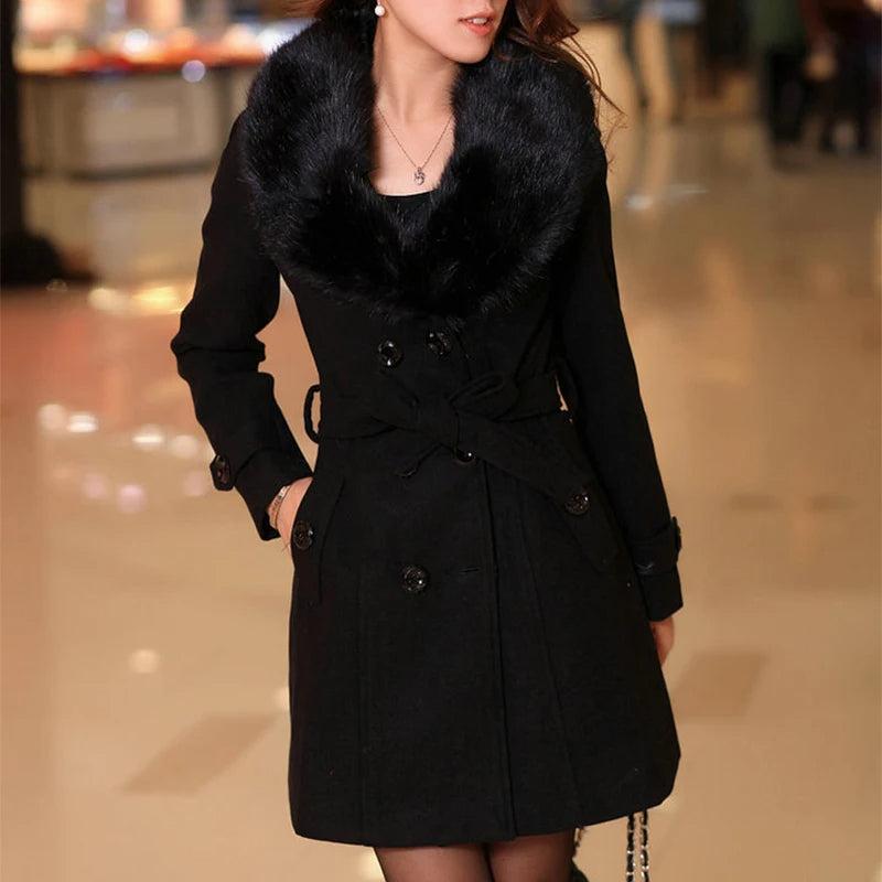 Dames Pelzmantel Luxe Stijl 13