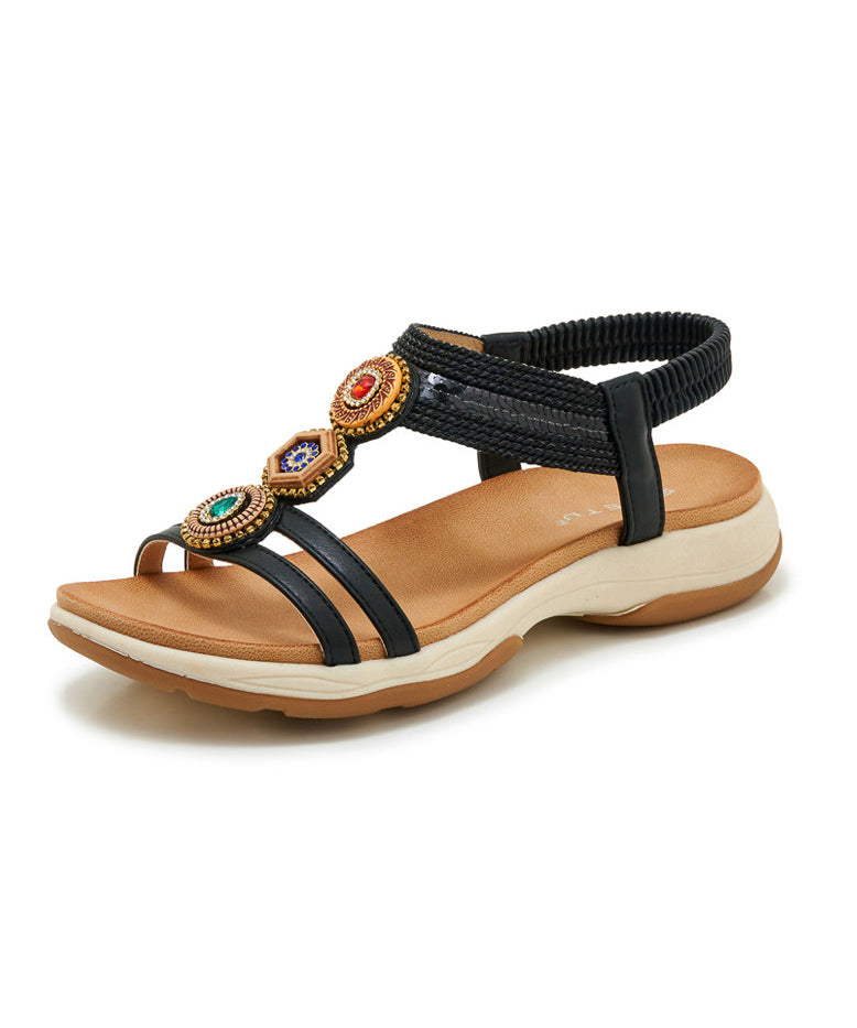 Dames Platform Sandalen Boho Peep Toe 4