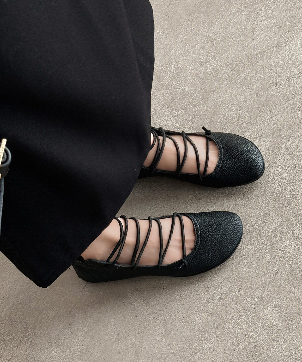 Dames Platte Gesplitste Voetschoenen met Kruisband 3
