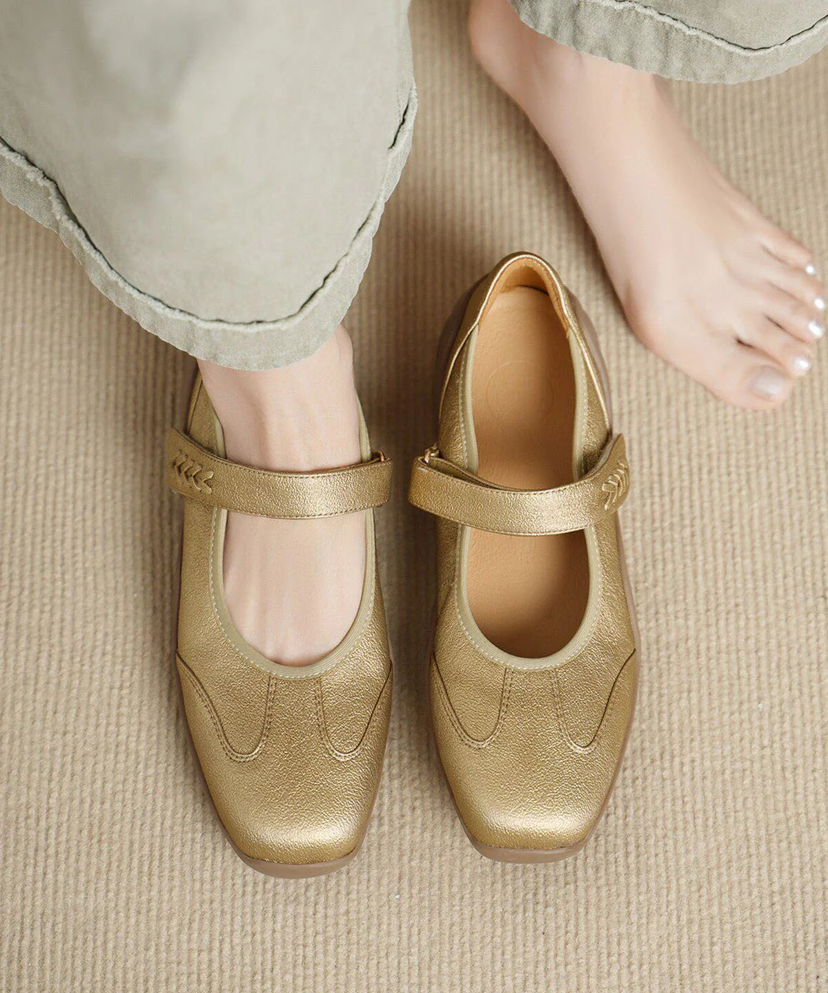 Dames Platte Schoenen Met Gespbandje 1