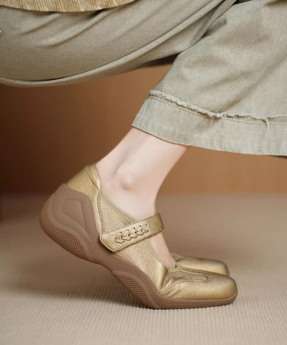 Dames Platte Schoenen Met Gespbandje 4