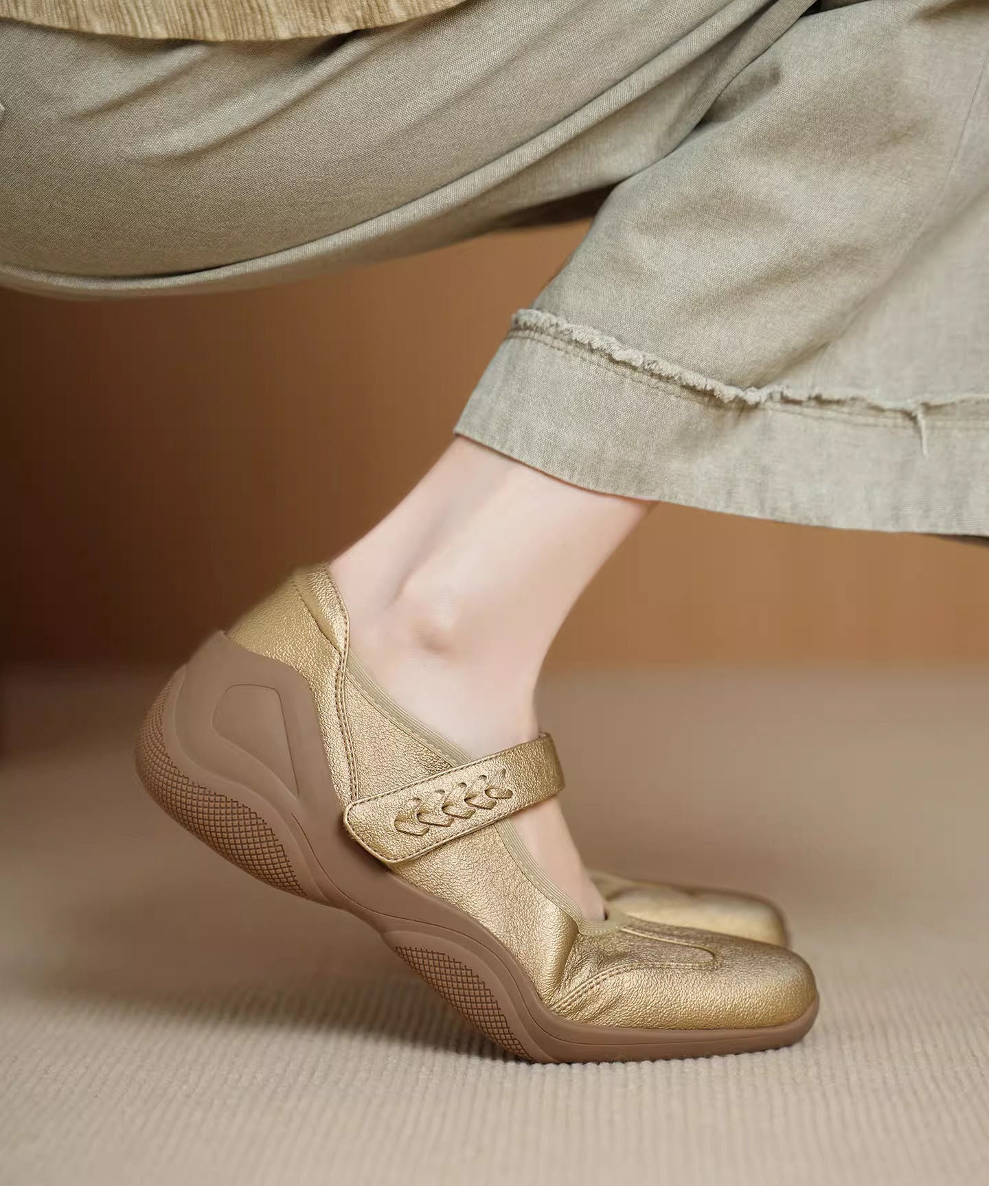 Dames Platte Schoenen Met Gespbandje 4