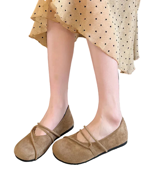 Dames Platte Schoenen Met Gesplitste Kruisband 4