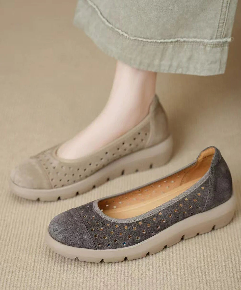 Dames Platte Schoenen Met Open Structuur 0