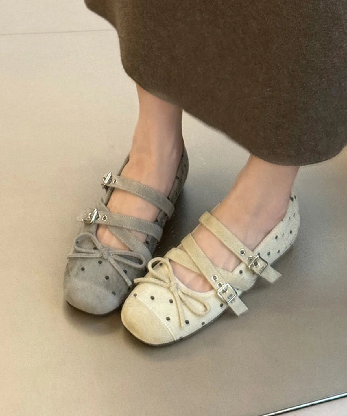 Dames Platte Schoenen Met Strik En Gesp 4