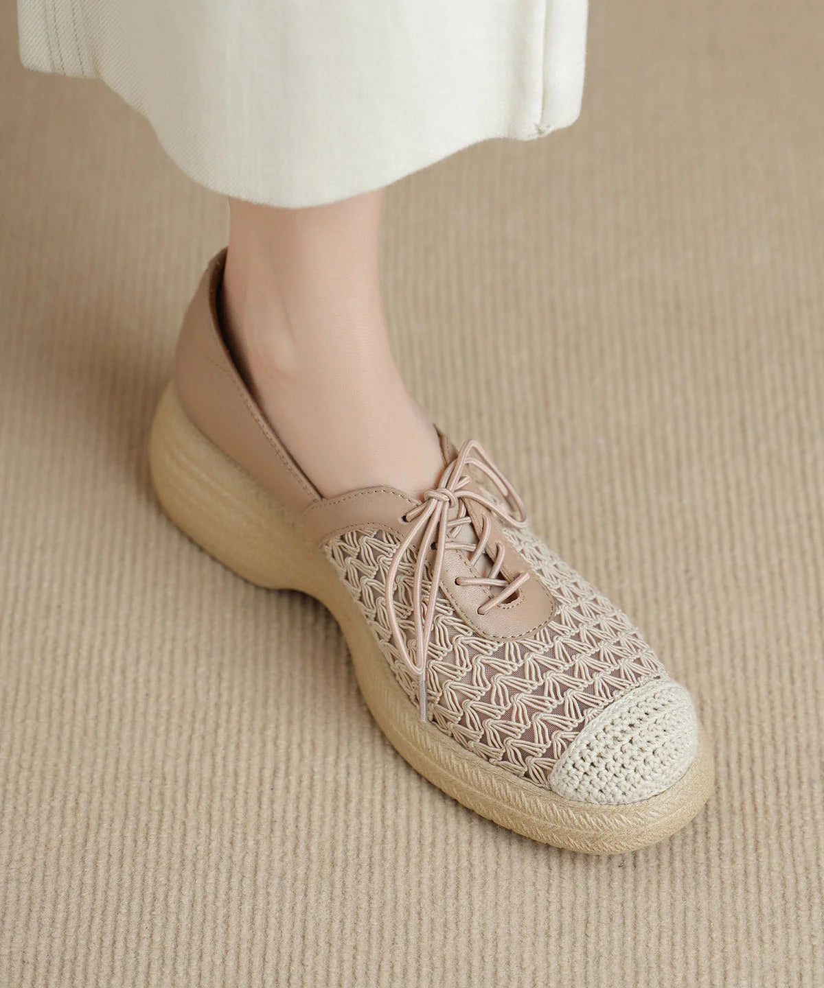 Dames Platte Schoenen Opengewerkte Details 1