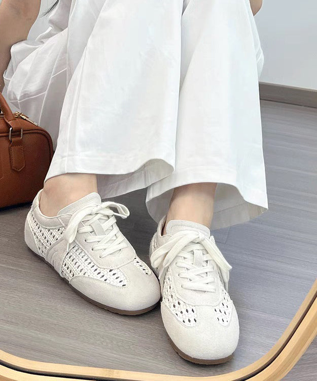 Dames Platte Schoenen met Vetersluiting 4