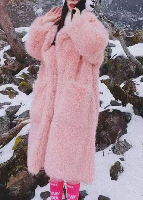 Dames Plus Size Fuzzy Winterjas met Peter Pan Kraag 3