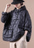 Dames Plus Size Hoodie Korte Puffer Jas 4
