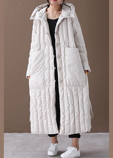 Dames Plus Size Winter Overjas met Kap en Grote Zak 2