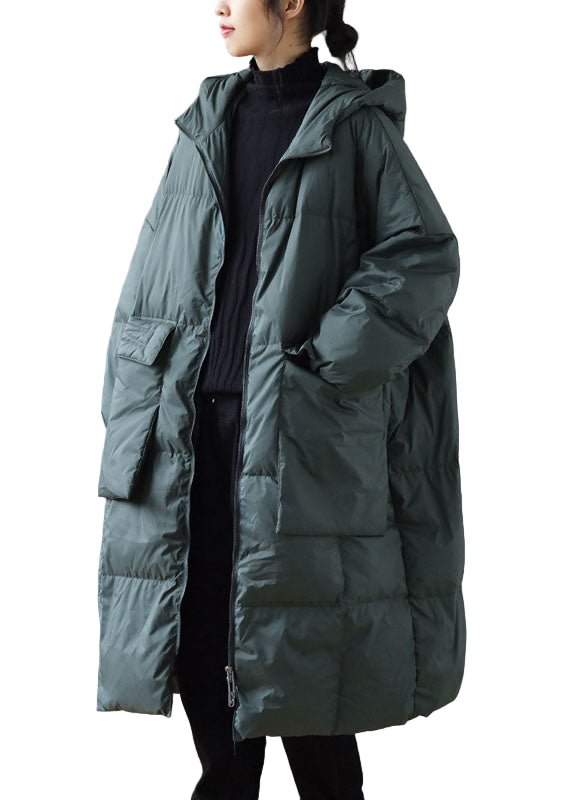 Dames Plus Size Winterjas met Capuchon en Ritszakken 0