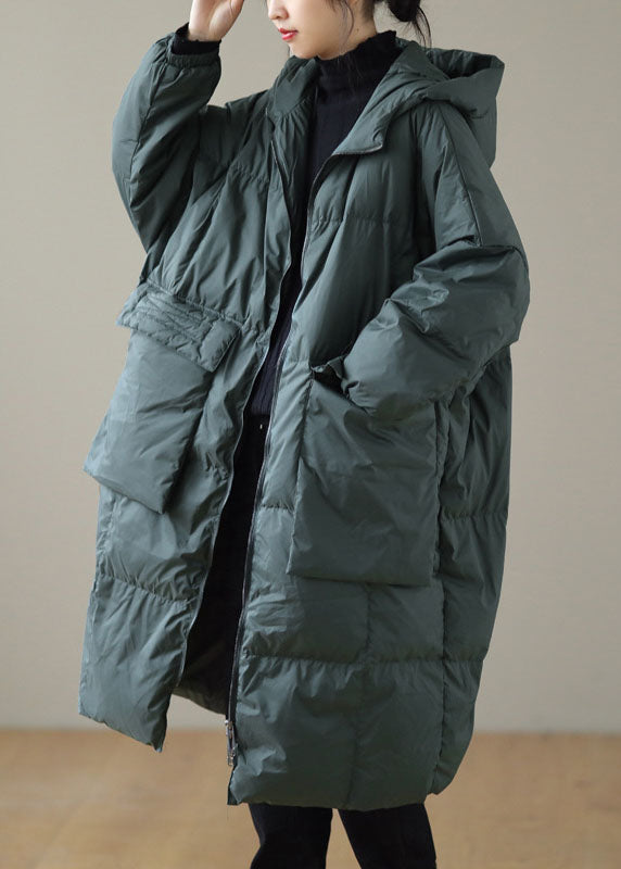 Dames Plus Size Winterjas met Capuchon en Ritszakken 1