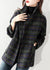 Dames Plus Size Wollen Jas met Peter Pan Kraag en Ruitpatroon 1